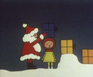 Santa picks up the presents