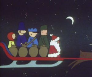 They get a lift with Santa