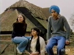 The group then watch some hand to hand sword fighting