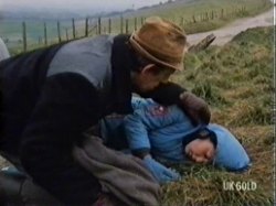 The cart crumbles as a wheel falls off due to the poor condition of the track