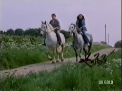 Nicky is free and riding to safety with Jonathon