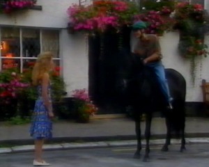 Catrin and Michael riding Glory