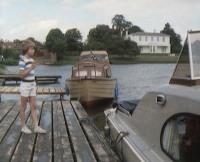 Matthew is talking to Chocky about boats