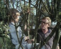 The two talk in the garden about Chocky and some of her ideas