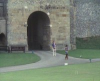 The next day they visit a castle