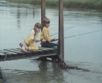 The boys are fishing