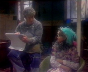 Mr. Llewelyn sketches Nia