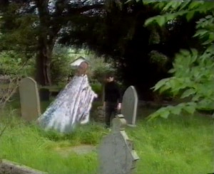 Gwyn transforms himself into a huge magician