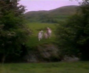 Emlyn looks out of the window and sees some pale children telling him to follow