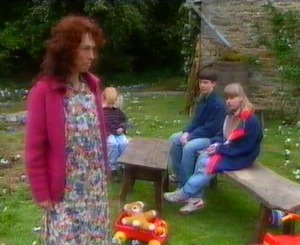 Emlyn's mum is not firing on all thrusters and lives there secretly. Only mr. & Mrs. Griffiths know she is there