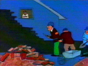 Harry watches from the bathroom