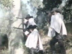 French musketeers return fire