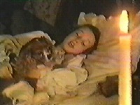 Linnet is awak in bed playing