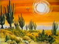 A jigsaw piece in a jigsaw of a desert