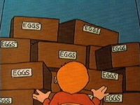 Crates of eggs