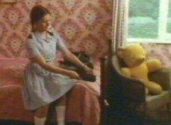 Lizzie goes inside for a few buttons