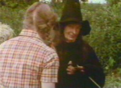 She asks the witch about a spell