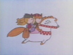 The Prince, Princess, Sam and the Magic Ball ride fast