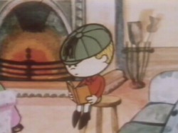 Sam is reading a book