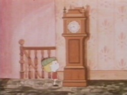 Sam and Aunt Mill notice that the clock has stopped