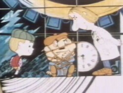 Crispen is tied up so he cannot meddle with things