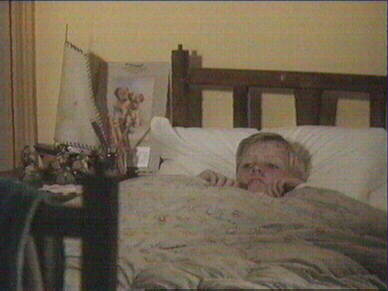 Peter with the measles