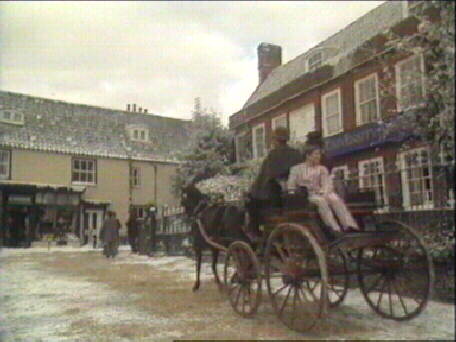 Tom gets a lift to town with Hatty and James