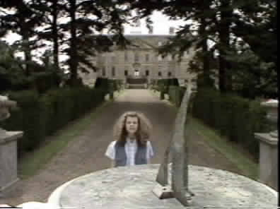 Minty walks to the Moondial