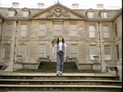 Minty walking away from the house