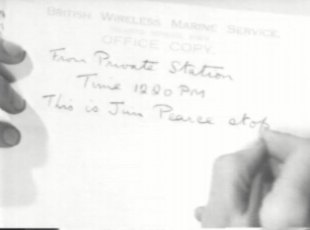 The radio message sent from Jim is received