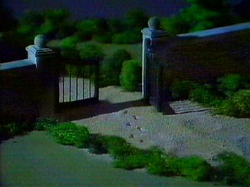 Footprints appear after the gate has been opened