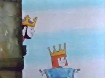 One flies around Queen Gwen outside in the garden