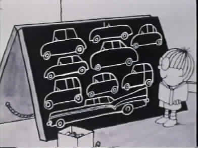 Simon drawing cars for the children