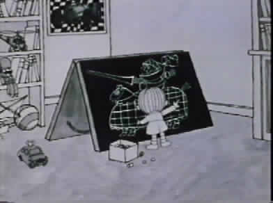 Simon drawing a Knight