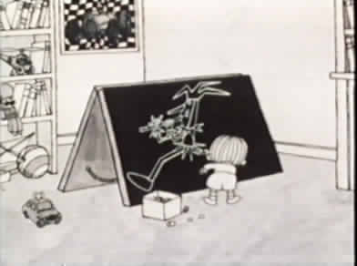 Simon drawing the piper