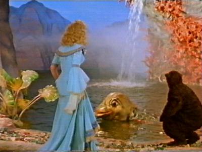 The fish swims away from the Princess