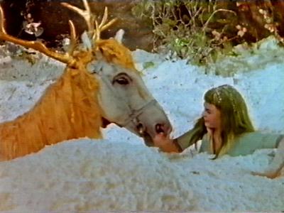 The trapped horse is helped by the Princess