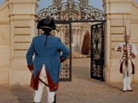 The soldier is outside the Castle