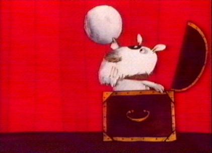 Towser fetches a balloon moon substitute