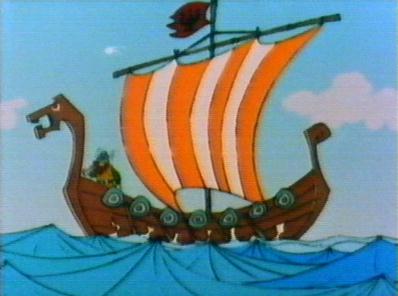 The Vikings sailing home