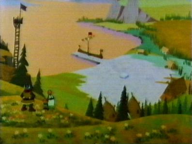 Flake as viewed from the top of a hill