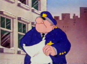 The police officer is not daft